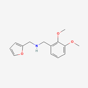 molecular formula C14H17NO3 B1298021 (2,3-Dimethoxy-benzyl)-furan-2-ylmethyl-amine CAS No. 436086-81-6