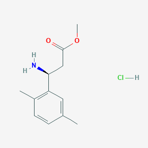 molecular formula C12H18ClNO2 B12980264 Methyl (S)-3-amino-3-(2,5-dimethylphenyl)propanoate hydrochloride 