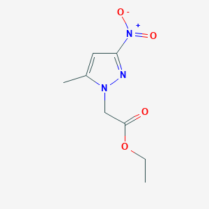 molecular formula C8H11N3O4 B1298030 ethyl (5-methyl-3-nitro-1H-pyrazol-1-yl)acetate CAS No. 321165-21-3