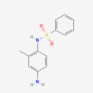 molecular formula C13H14N2O2S B1298032 N-(4-amino-2-methylphenyl)benzenesulfonamide CAS No. 86785-35-5