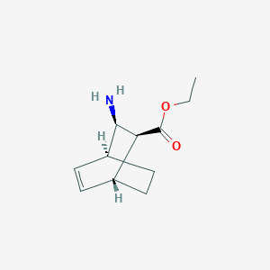 molecular formula C11H17NO2 B12980339 Ethyl (1R,2S,3R,4S)-3-aminobicyclo[2.2.2]oct-5-ene-2-carboxylate 