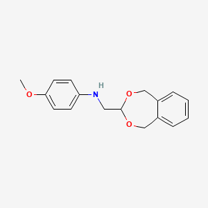 molecular formula C17H19NO3 B1298036 (5,9-Dihydro-6,8-dioxa-benzocyclohepten-7-yl-methyl)-(4-methoxy-phenyl)-amine CAS No. 312585-47-0