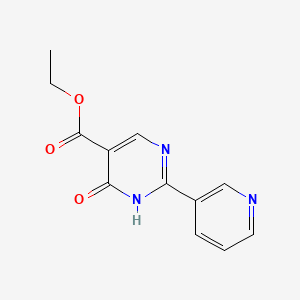 molecular formula C12H11N3O3 B1298047 ethyl 4-hydroxy-2-(pyridin-3-yl)pyrimidine-5-carboxylate CAS No. 34750-63-5