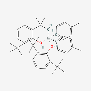 molecular formula C42H57O2Ta-3 B12980486 Tantalum, [2,6-bis(1,1-dimethylethyl)phenolato][2,6-bis(1,1-dimethylethyl)phenolato(2-)]bis(4-methylphenyl)- 