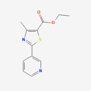 molecular formula C12H12N2O2S B1298051 Ethyl 4-methyl-2-pyridin-3-yl-1,3-thiazole-5-carboxylate CAS No. 39091-00-4