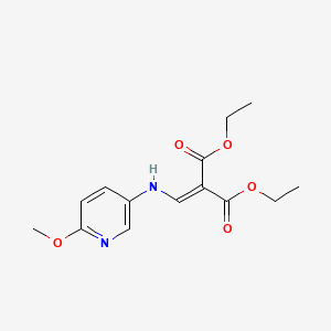 molecular formula C14H18N2O5 B1298052 Diethyl 2-{[(6-methoxypyridin-3-yl)amino]methylene}malonate CAS No. 53241-90-0