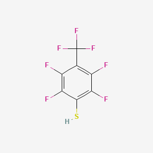molecular formula C7HF7S B1298055 2,3,5,6-Tetrafluoro-4-(trifluoromethyl)benzenethiol CAS No. 651-84-3