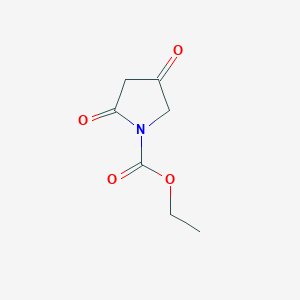molecular formula C7H9NO4 B12980586 Ethyl 2,4-dioxopyrrolidine-1-carboxylate 