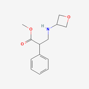 molecular formula C13H17NO3 B12980592 Methyl 3-(oxetan-3-ylamino)-2-phenylpropanoate 