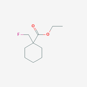 molecular formula C10H17FO2 B12980646 Ethyl 1-(fluoromethyl)cyclohexane-1-carboxylate 
