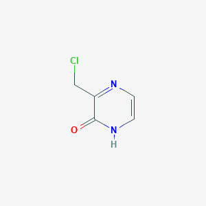 molecular formula C5H5ClN2O B12980736 3-(Chloromethyl)pyrazin-2-ol 