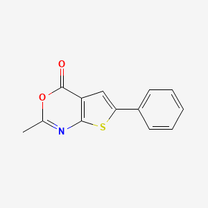 molecular formula C13H9NO2S B1298084 2-methyl-6-phenyl-4H-thieno[2,3-d][1,3]oxazin-4-one CAS No. 370587-15-8