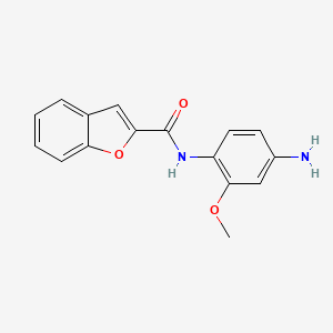 molecular formula C16H14N2O3 B1298086 N-(4-amino-2-methoxyphenyl)-1-benzofuran-2-carboxamide CAS No. 335210-03-2