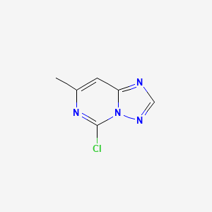 molecular formula C6H5ClN4 B12980875 5-Chloro-7-methyl-[1,2,4]triazolo[1,5-f]pyrimidine 