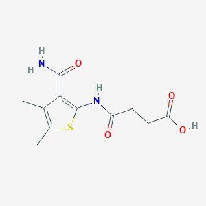 molecular formula C11H14N2O4S B1298089 N-(3-氨基甲酰基-4,5-二甲基噻吩-2-基)-琥珀酰胺酸 CAS No. 109164-38-7