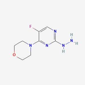 molecular formula C8H12FN5O B1298111 4-(5-Fluoro-2-hydrazinylpyrimidin-4-yl)morpholine CAS No. 118121-89-4