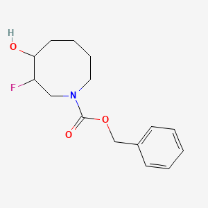 molecular formula C15H20FNO3 B12981137 Benzyl 3-fluoro-4-hydroxyazocane-1-carboxylate 