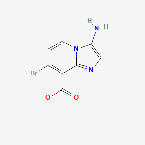 molecular formula C9H8BrN3O2 B12981247 Methyl 3-amino-7-bromoimidazo[1,2-a]pyridine-8-carboxylate 