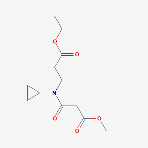 molecular formula C13H21NO5 B12981275 Ethyl 3-(cyclopropyl(3-ethoxy-3-oxopropyl)amino)-3-oxopropanoate 