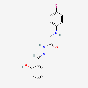 2-(4-fluoroanilino)-N'-[(2-hydroxyphenyl)methylene]acetohydrazide