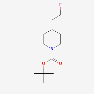molecular formula C12H22FNO2 B12981360 Tert-butyl 4-(2-fluoroethyl)piperidine-1-carboxylate CAS No. 184042-54-4