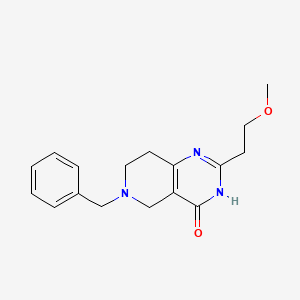 molecular formula C17H21N3O2 B12981431 6-Benzyl-2-(2-methoxyethyl)-5,6,7,8-tetrahydropyrido[4,3-d]pyrimidin-4(3H)-one 