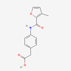 molecular formula C14H13NO4 B1298159 (4-[(3-Methylfuran-2-carbonyl)amino]phenyl)acetic acid CAS No. 332129-63-2