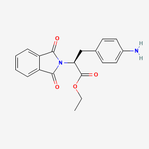 molecular formula C19H18N2O4 B1298160 (S)-Ethyl 3-(4-aminophenyl)-2-(1,3-dioxoisoindolin-2-yl)propanoate CAS No. 74743-23-0