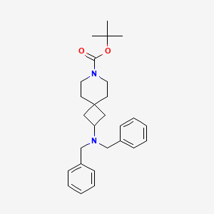 molecular formula C27H36N2O2 B12981702 tert-Butyl 2-(dibenzylamino)-7-azaspiro[3.5]nonane-7-carboxylate 