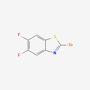 molecular formula C7H2BrF2NS B12981835 2-Bromo-5,6-difluorobenzo[d]thiazole 