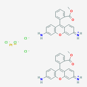 Tetrachloroplatinate dianion-rhodamine-123 complex