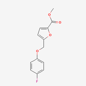 molecular formula C13H11FO4 B1298205 Methyl 5-((4-fluorophenoxy)methyl)furan-2-carboxylate CAS No. 438220-96-3