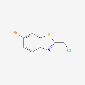 molecular formula C8H5BrClNS B12982081 6-Bromo-2-(chloromethyl)benzo[d]thiazole 
