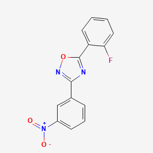 molecular formula C14H8FN3O3 B1298210 5-(2-Fluorophenyl)-3-(3-nitrophenyl)-1,2,4-oxadiazole CAS No. 693236-20-3
