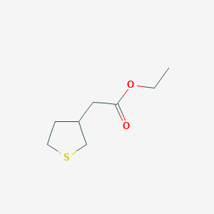 molecular formula C8H14O2S B12982115 Ethyl 2-(tetrahydrothiophen-3-yl)acetate 
