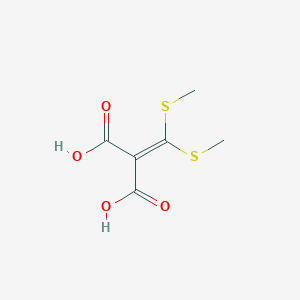 molecular formula C6H8O4S2 B12982123 2-(Bis(methylthio)methylene)malonic acid 