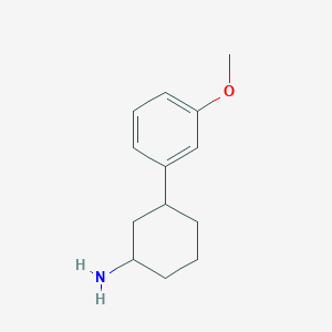 molecular formula C13H19NO B12982127 3-(3-Methoxyphenyl)cyclohexan-1-amine 