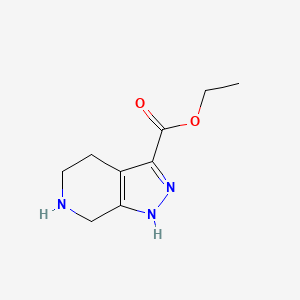 molecular formula C9H13N3O2 B12982128 ethyl 1H,4H,5H,6H,7H-pyrazolo[3,4-c]pyridine-3-carboxylate 