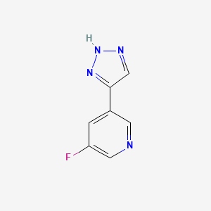 molecular formula C7H5FN4 B12982135 3-Fluoro-5-(1H-1,2,3-triazol-5-yl)pyridine 