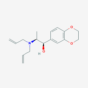 molecular formula C17H23NO3 B12982345 (1R,2S)-2-(Diallylamino)-1-(2,3-dihydrobenzo[b][1,4]dioxin-6-yl)propan-1-ol 
