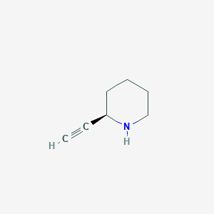 molecular formula C7H11N B12982360 (R)-2-Ethynylpiperidine 