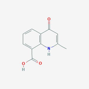 molecular formula C11H9NO3 B1298242 4-Hydroxy-2-methylquinoline-8-carboxylic acid CAS No. 384364-07-2
