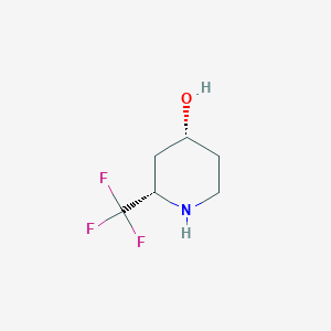 molecular formula C6H10F3NO B12982475 (2S,4R)-2-(Trifluoromethyl)piperidin-4-ol 