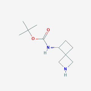 molecular formula C11H20N2O2 B12982553 tert-Butyl (R)-(2-azaspiro[3.3]heptan-5-yl)carbamate 