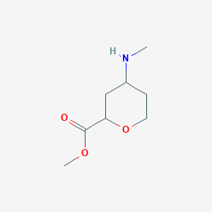 molecular formula C8H15NO3 B12982563 Methyl 4-(methylamino)tetrahydro-2H-pyran-2-carboxylate 