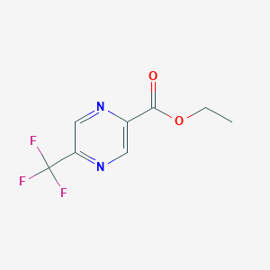 molecular formula C8H7F3N2O2 B12982565 Ethyl 5-(trifluoromethyl)pyrazine-2-carboxylate 