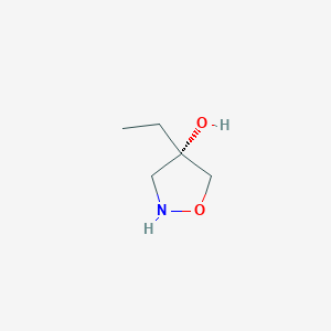 molecular formula C5H11NO2 B12982662 (S)-4-Ethylisoxazolidin-4-ol 
