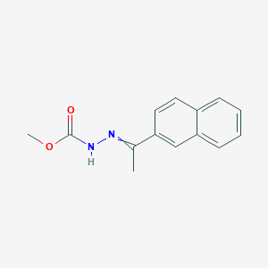 molecular formula C14H14N2O2 B1298269 Hydrazinecarboxylic acid, [1-(2-naphthalenyl)ethylidene]-, methyl ester CAS No. 54886-82-7