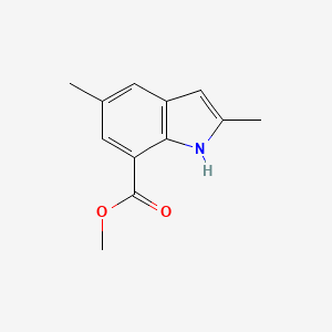 molecular formula C12H13NO2 B12982731 methyl 2,5-dimethyl-1H-indole-7-carboxylate 