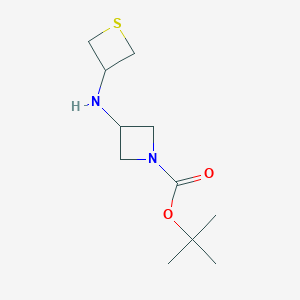 molecular formula C11H20N2O2S B12982794 tert-Butyl 3-(thietan-3-ylamino)azetidine-1-carboxylate 